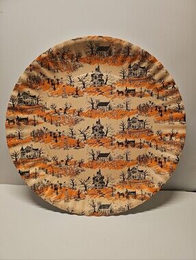 180 Degrees Melamine Extra Large Serving Platter Spooky Toile 16"